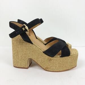 Sam Edelman Womens Trianna Platform Sandals Size 10 Black Cork NWOB